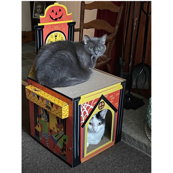 NWT Hyde & Eek Halloween Double Deck Clock Tower Cat Scratcher - Picture 7 of 7